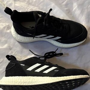 Adidas Black and White Running Shoes